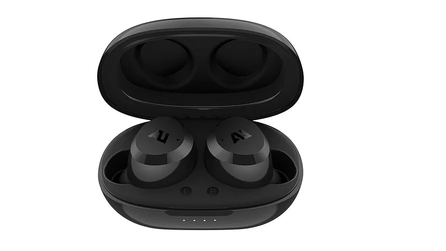 AUSOUNDS AU-Stream Hybrid Bluetooth True Wireless Hybrid Active Noise Cancelling Earbuds with Touch Controls, Wireless Charging Case, and Premium Dynamic Drivers, Black