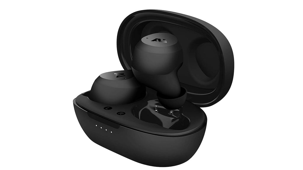 AUSOUNDS AU-Stream Hybrid Bluetooth True Wireless Hybrid Active Noise Cancelling Earbuds with Touch Controls, Wireless Charging Case, and Premium Dynamic Drivers, Black