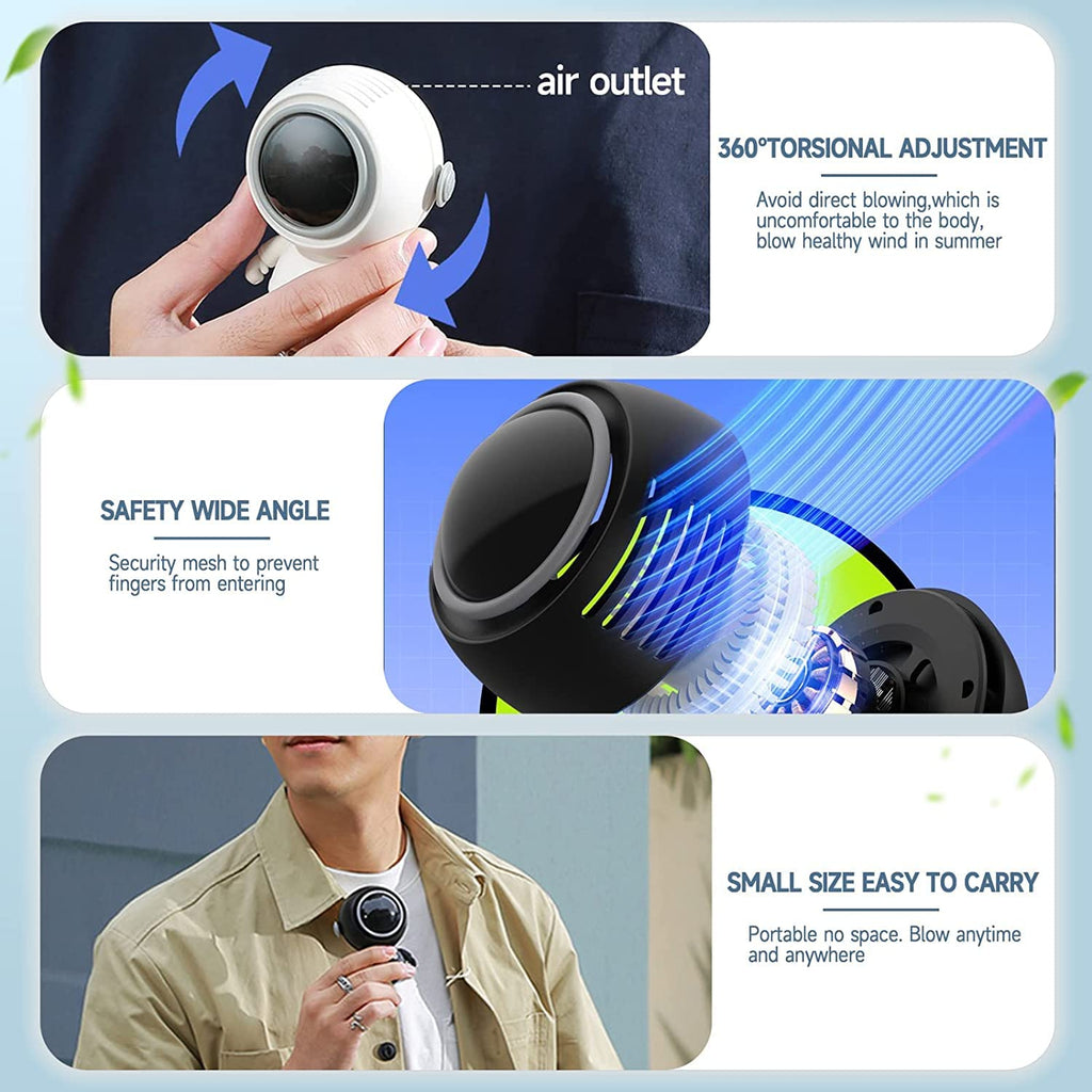 Astronaut Portable Neck Fan with Adjustable Strap