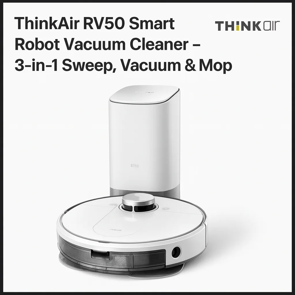 ThinkAir RV50 WiFi Robot Vacuum – Ultra Slim, Low Noise & Powerful Cleaning Urban Gadgetss