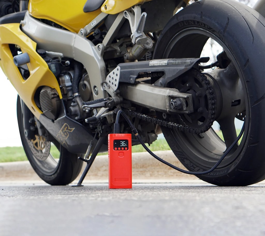 Limitless tyre Inflator, AirPro Portable Air Compressor, Power Bank, and Flashlight Urban Gadgetss