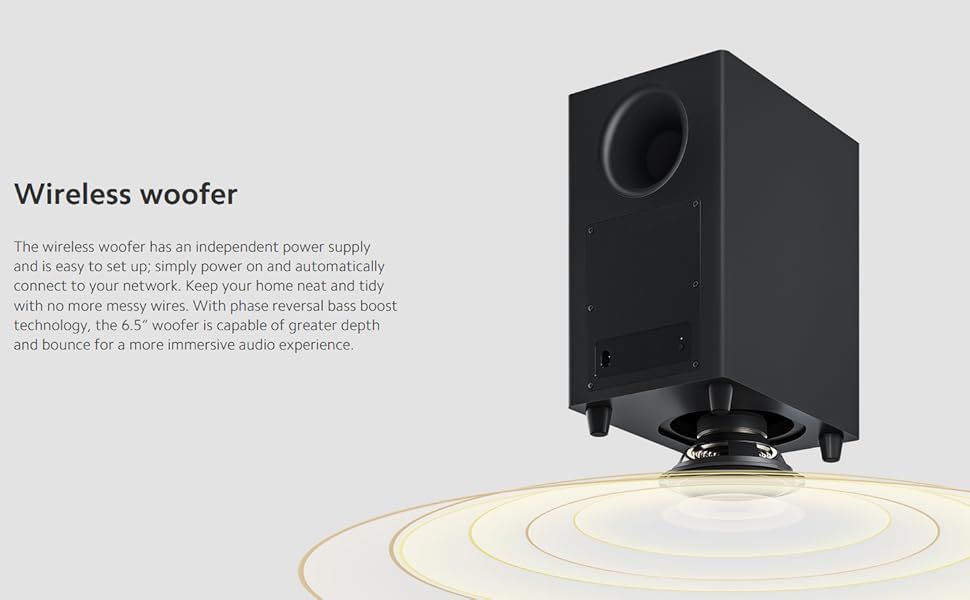 Xiaomi Soundbar 3.1ch, 430W Max Power, 3.1ch DTS® Virtual X Sound, One-tap to Play Audio with NFC, Wireless and immersive subwoofer Experience